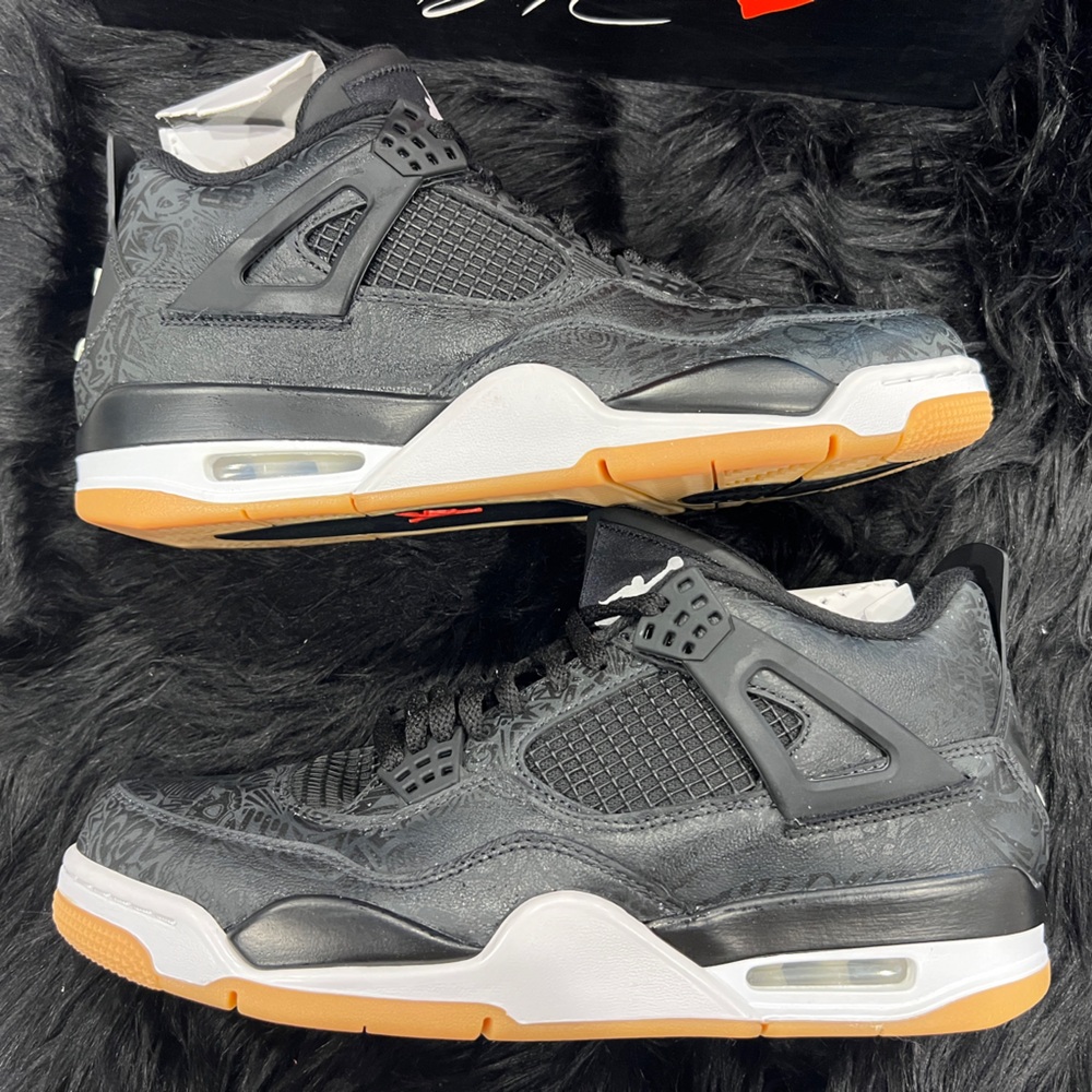 JORDAN 4 RETRO | LASER BLACK GUM | Size 11M | DS NEW